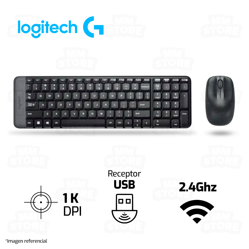 Kit de teclado y mouse inalámbrico Logitech MK220 Español