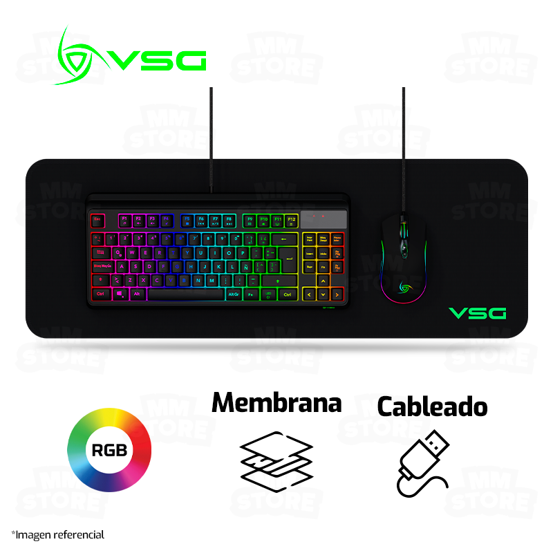 KIT 3 EN 1 VSG PYXIS TECLADO MOUSE PAD MOUSE XL