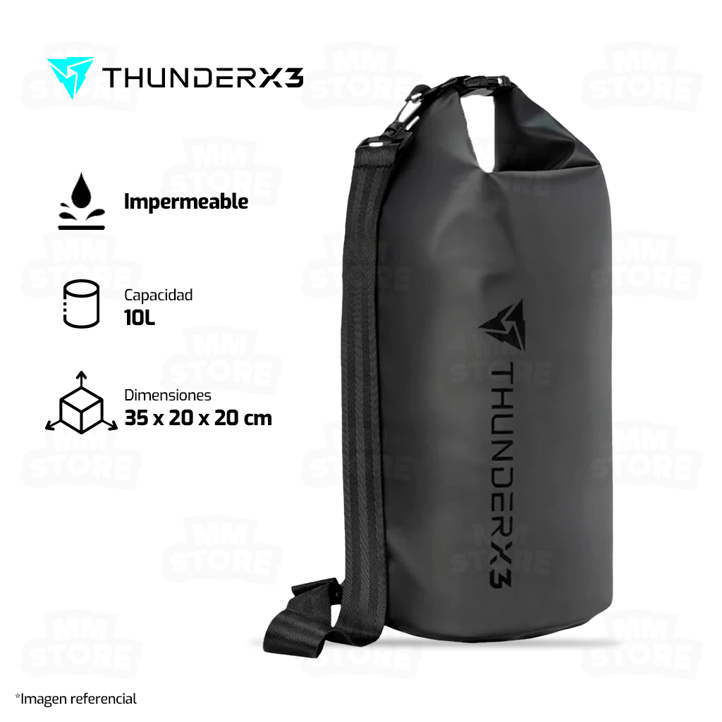 MOCHILA THUNDERX3 DRY BAG 10 BAGBLACKV1