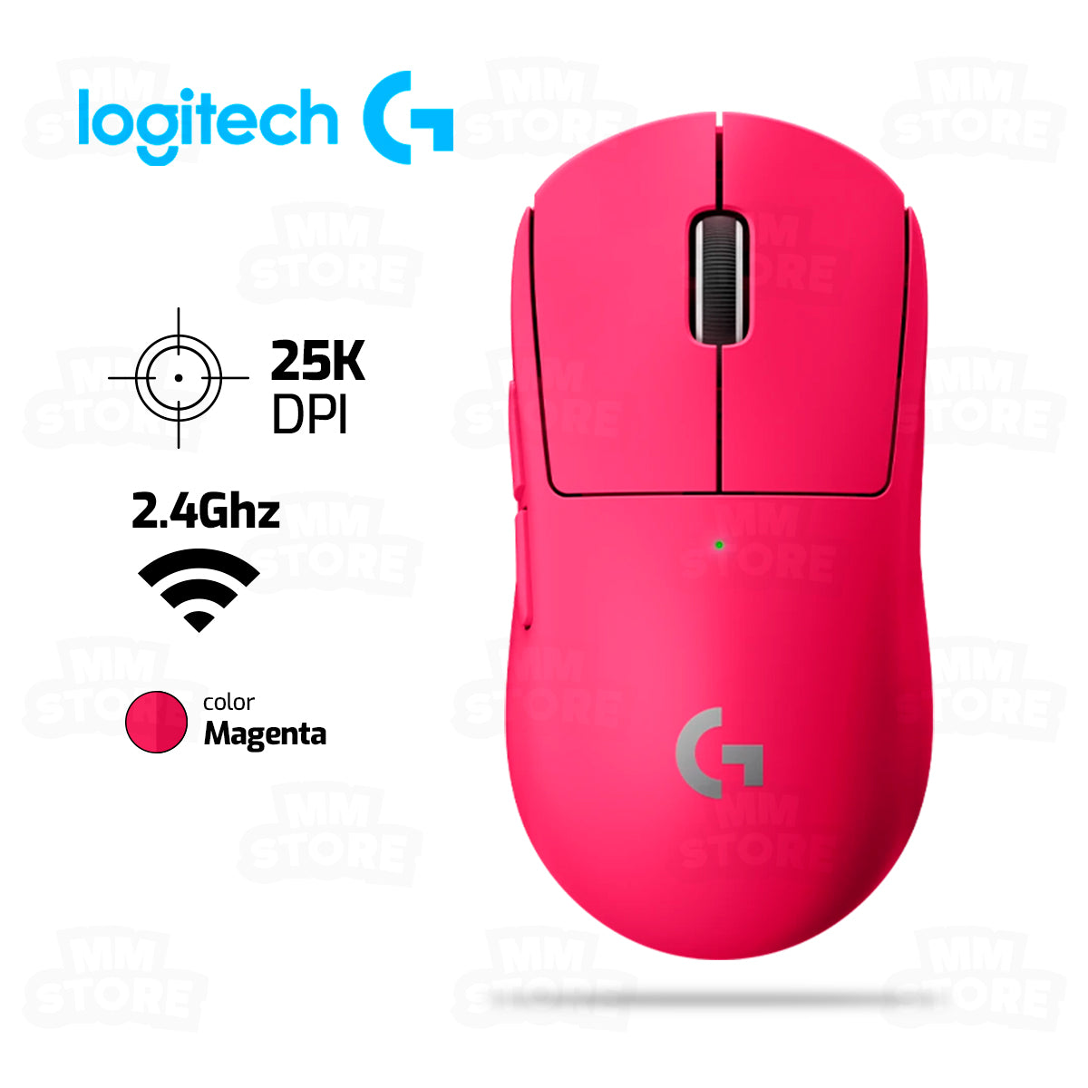 MOUSE LOGITECH GPRO X SUPERLIGHT | INALAMBRICO | 25,600 DPI | MAGENTA