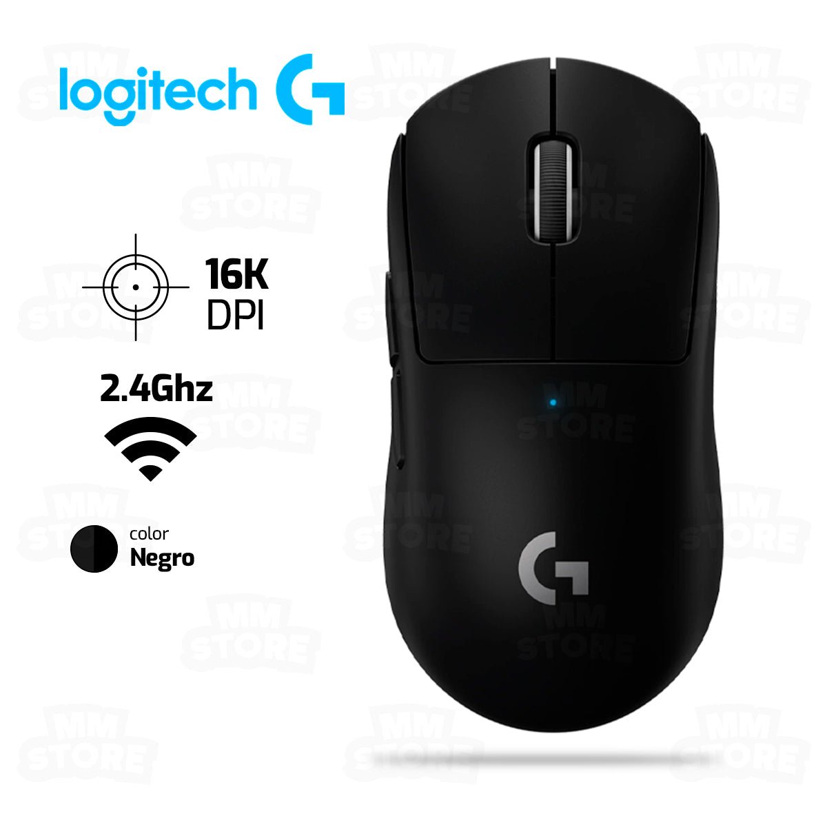 Mouse Logitech gaming inalámbrico G Pro, negro