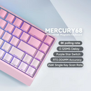 TECLADO MAGNÉTICO 8K IROK MERCURY 68 | CAROTMAS MER68 | SW-PURPLE | RGB | CABLEADO | ROSADO DEGRADADO