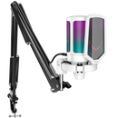 MICROFONO FIFINE A6T + BRAZO | RGB | CONDENSADOR | BLANCO