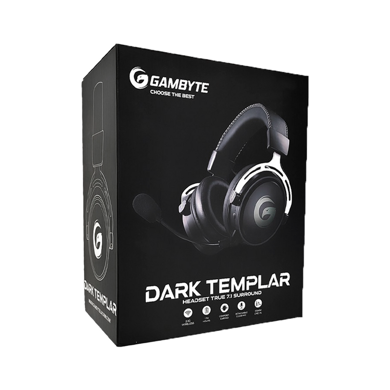 AUDIFONO GAMBYTE DARK TEMPLAR | INALAMBRICO | 7.1 | GRIS