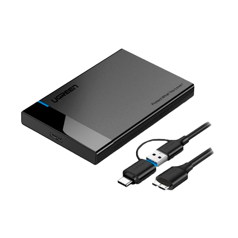 CASE EXTERNO PARA HDD - SSD 2.5" UGREEN 60734 | USB 3.0-TIPO C