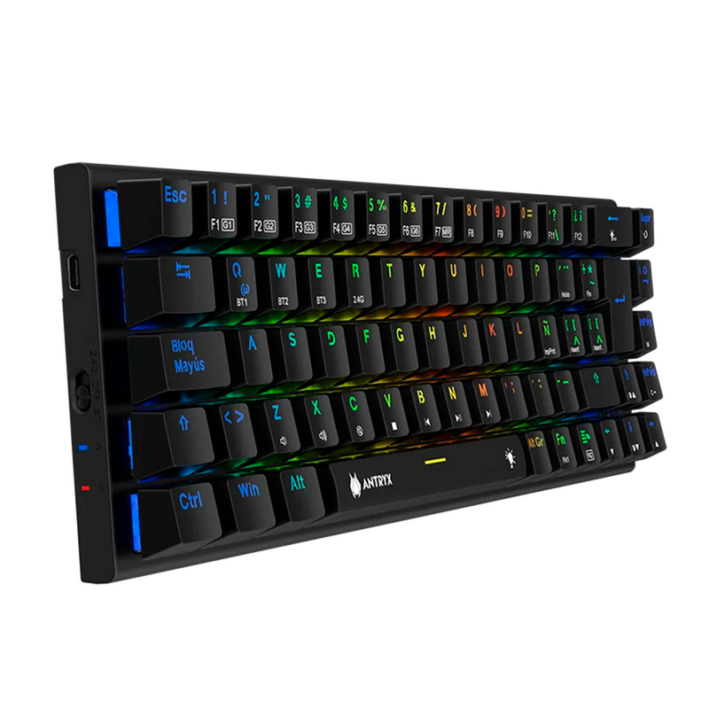 TECLADO ANTRYX MK825 | INALAMBRICO | MECANICO | SW-RED | RGB | NEGRO