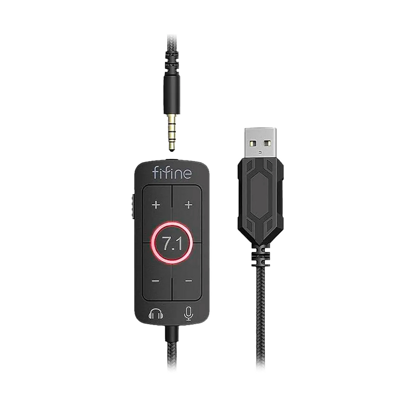 AUDIFONO FIFINE H9 | 3.5MM-USB | 7.1 | RGB | NEGRO