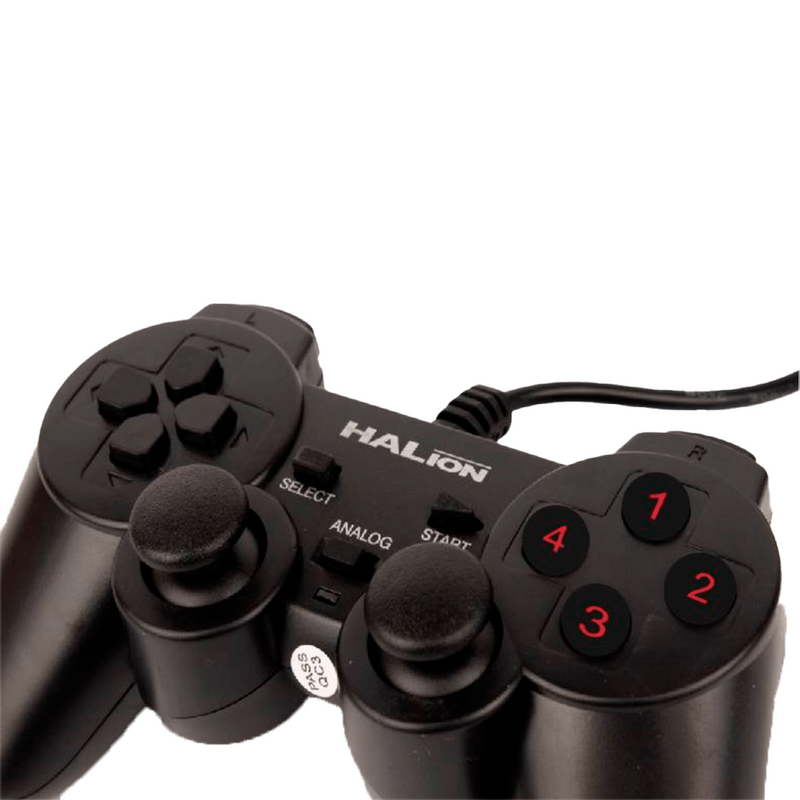 GAMEPAD HALION HA-8008 | INALAMBRICO | PC-PLAY2-PLAY3-ANDROID TV | NEGRO