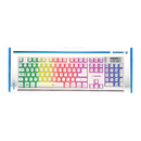 TECLADO MICRONICS NEON MIC K709 | ESP | MEMBRANA | RAINBOW | BLANCO