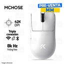 MOUSE MCHOSE A7 V2 ULTRA | INALAMBRICO | 42,000 DPI | RGB | BLANCO