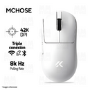 MOUSE MCHOSE A7 V2 ULTRA | INALAMBRICO | 42,000 DPI | RGB | BLANCO