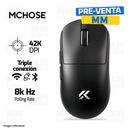 MOUSE MCHOSE A7 V2 ULTRA | INALAMBRICO | 42,000 DPI | RGB | NEGRO