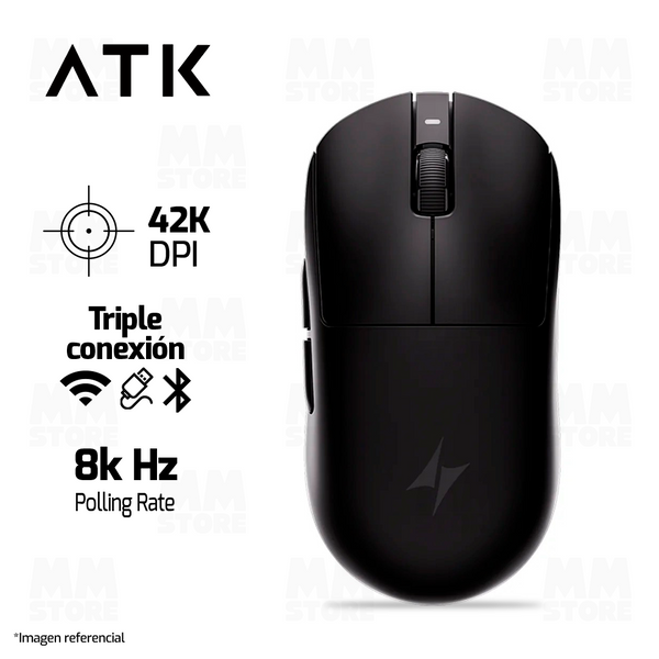 MOUSE ATK A9 ULTRA | INALAMBRICO | 8000 Hz | NEGRO