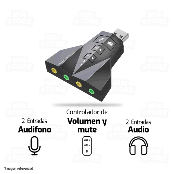 ADAPTADOR DE AUDIO USB-AUDIO 7.1 AVION