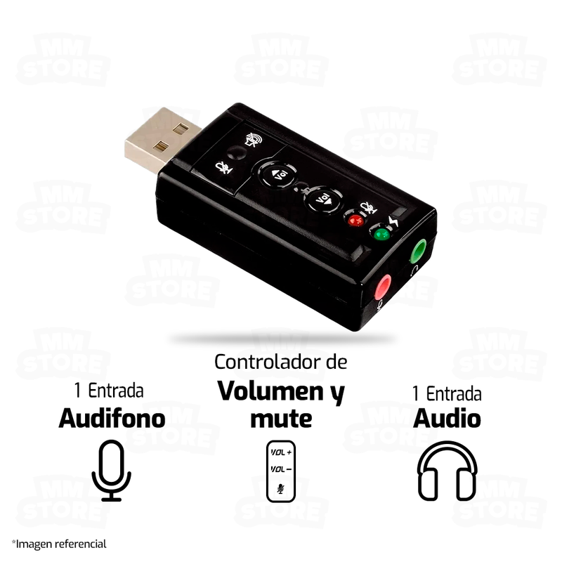 ADAPTADOR DE AUDIO USB-AUDIO 7.1