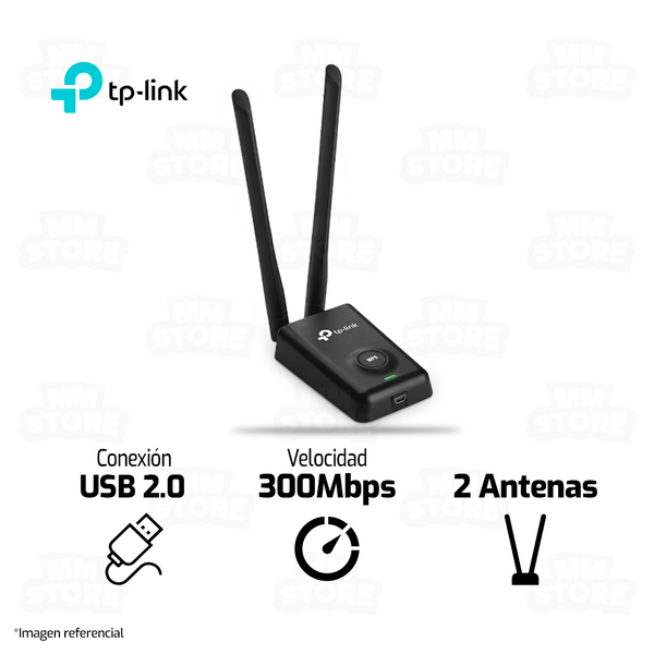 ADAPTADOR WIFI TP-LINK TL-WN8200ND | 300 Mbps | USB | 2 Antenas
