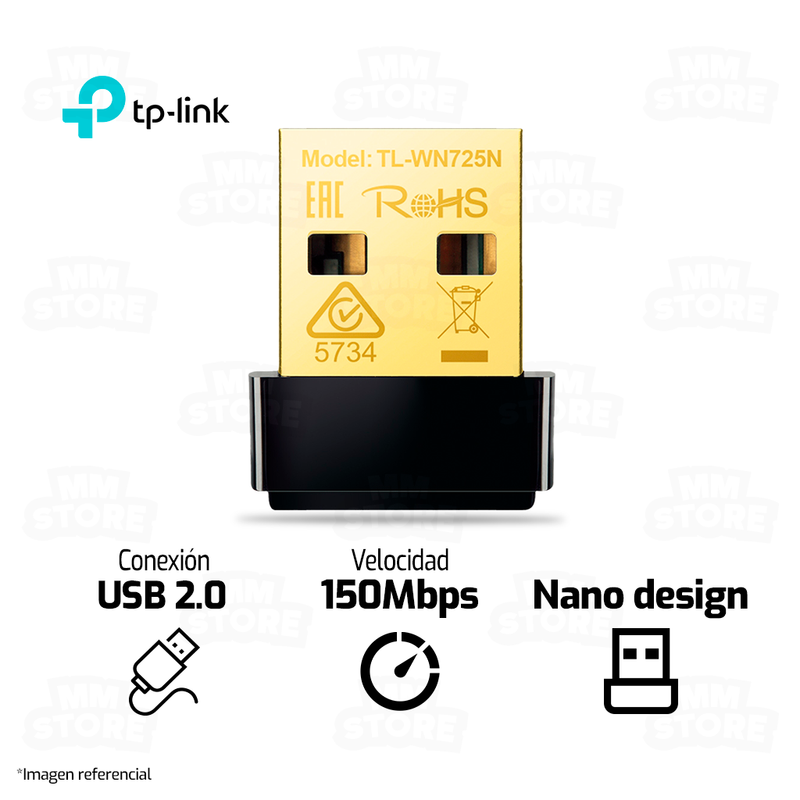 ADAPTADOR WIFI USB NANO N TL-WN725N | 150 Mbps | USB 2.0