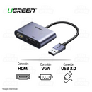 ADAPTADOR 2 EN 1 HDMI + VGA UGREEN 20518 | USB 3.0