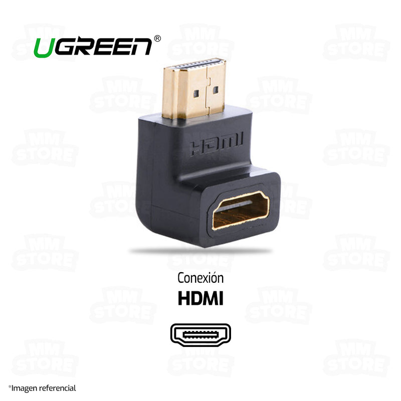 ADAPTADOR HDMI 90° UGREEN 20109 | HEMBRA A HEMBRA