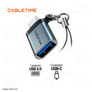 ADAPTADOR OTG TIPO-C CABLETIME CP71G | USB 3.0 |