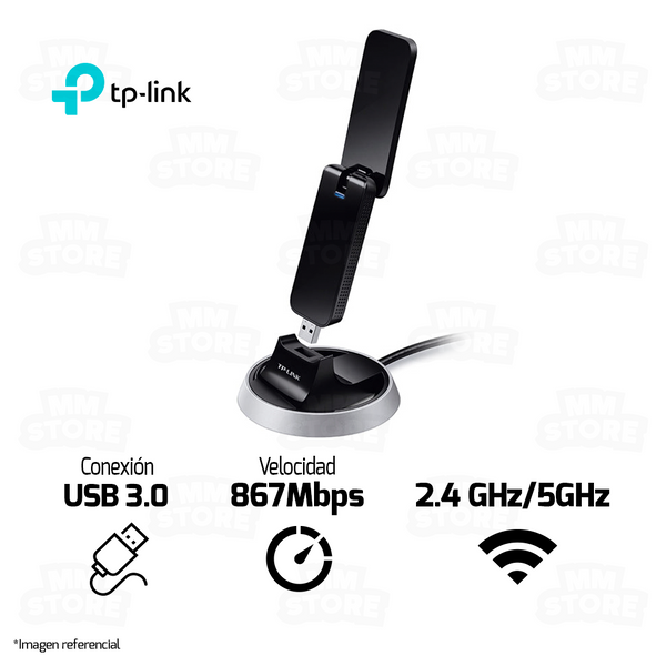 ADAPTADOR WIFI TP-LINK ARCHER T9UH AC1900 | USB 3.0 | 2.4Ghz -5Ghz