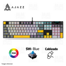 PRE-VENTA | TECLADO AJAZZ NK104 | INGLES | SW-BLUE | RGB | NEGRO-GRIS-AMARILLO