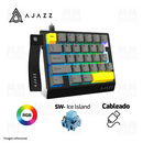 PRE-VENTA | TECLADO AJAZZ 8K AK029 | INGLES | SW-ICE ISLAND | RGB | NEGRO-AMARILLO