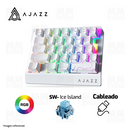 PRE-VENTA | TECLADO AJAZZ 8K AK029 | INGLES | SW-ICE ISLAND | RGB | WHITE CONTOURS