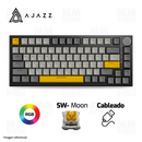 TECLADO AJAZZ AK820 | ING | CABLEADO | RGB | SW-MOON | GRIS-BLANCO-AMARILLO