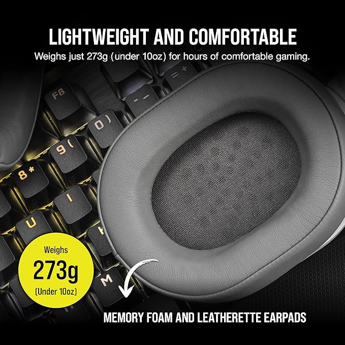 AUDIFONO CORSAIR HS55 SURROUND V2 | 3.5MM - USB | 7.1 | BLANCO