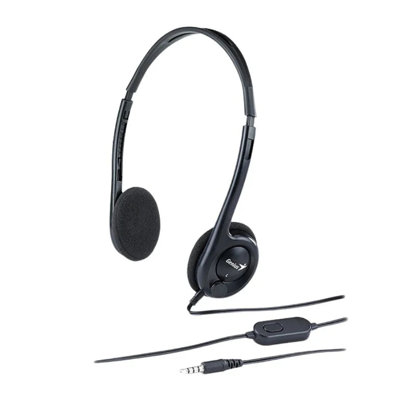 AUDIFONO GENIUS HS-200C | 3.5MM | ESTEREO | NEGRO