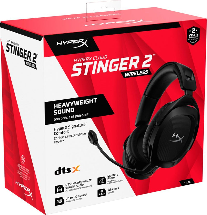 AUDIFONO HYPERX CLOUD STINGER 2 | INALAMBRICO | 7.1 | NEGRO