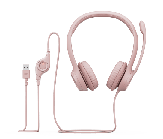 AUDIFONO LOGITECH H390 | USB | ESTEREO | ROSA