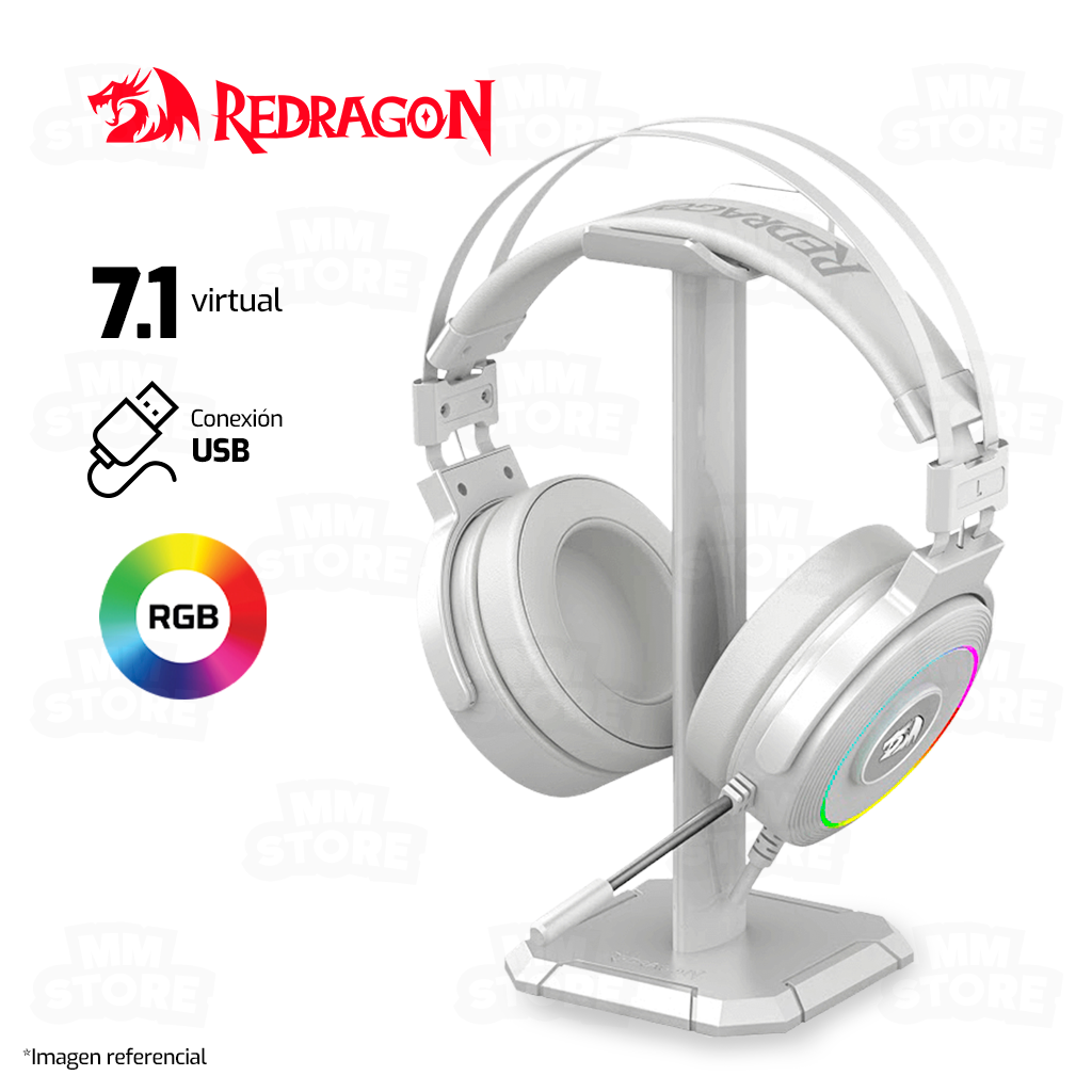 Redragon Lamia 2 H320 RGB Caschi Gaming USB - Cuffie con microfono - Include supporto - Caschi Potenti - 7.1 Virtuale - Headset da gioco - PC compatibile Redragon Lamia 2 H320 RGB Caschi Gaming USB - Cuffie con microfono - Include supporto - Caschi Potenti - 7.1 Virtuale - Headset da gioco - PC compatibile