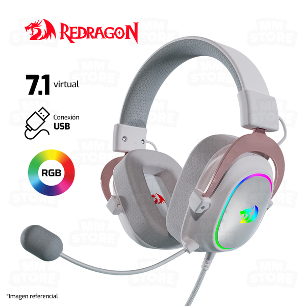 AUDIFONO REDRAGON ZEUS X H510 | USB | 7.1 | RGB | BLANCO
