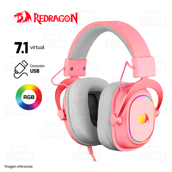 AUDIFONO REDRAGON ZEUS X H510 | USB | 7.1 | RGB | ROSA
