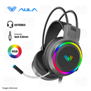 AUDIFONO AULA S608 | 3.5mm | RGB | ESTEREO | NEGRO