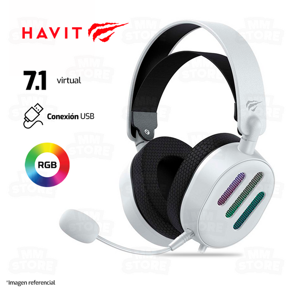 AUDIFONO HAVIT H2038U | USB | 7.1 | RGB | BLANCO
