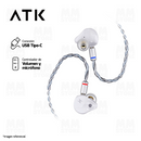 PRE-VENTA | AUDIFONO IN-EAR ATK HORIZON | TIPO C | ESTEREO | BLANCO