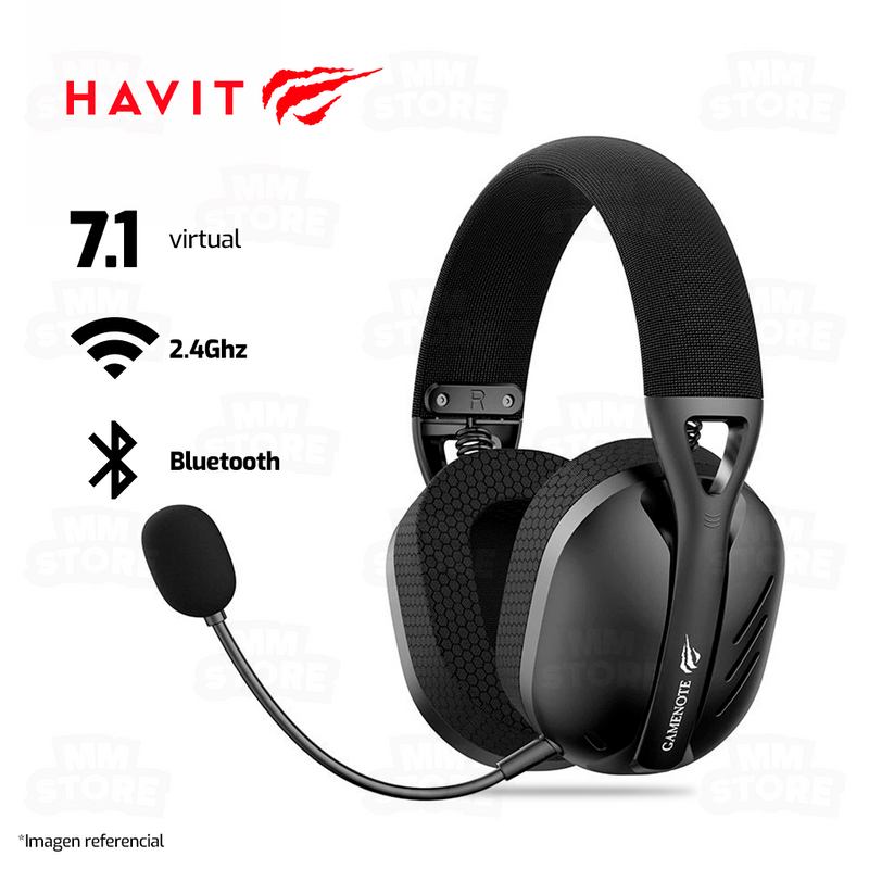 AUDIFONO HAVIT FUXI-H3 | BLUETOOTH- INALAMBRICO- USB | 7.1 | NEGRO