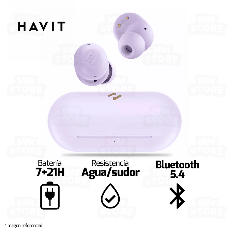 AUDIFONO HAVIT TW969 LITE | BLUETOOTH | ESTEREO | MORADO