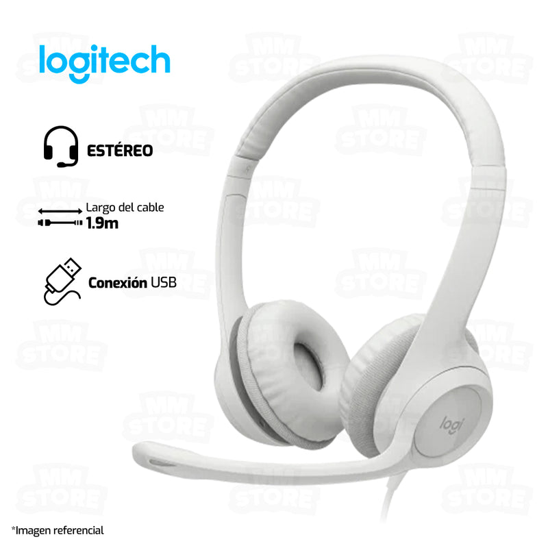AUDIFONO LOGITECH H390 | USB | ESTEREO | BLANCO