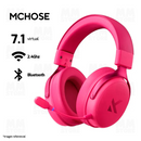 AUDIFONO MCHOSE V9 PRO | INALAMBRICO - BLUETOOTH | 7.1 | ROSE RED