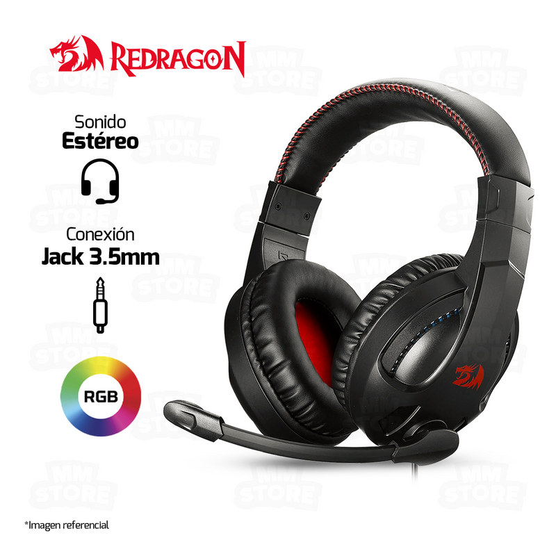 AUDIFONO REDRAGON CRONUS H211 | 3.5MM | RGB | NEGRO
