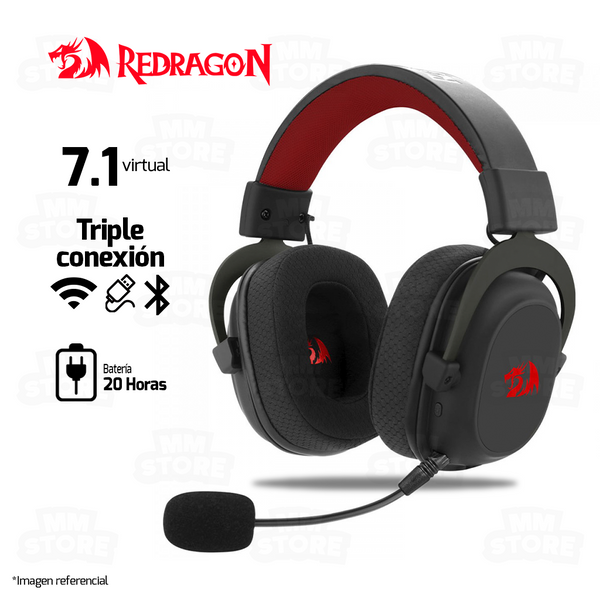 AUDIFONO REDRAGON ZEUS PRO H510-PRO | INALAMBRICO | 7.1 | NEGRO