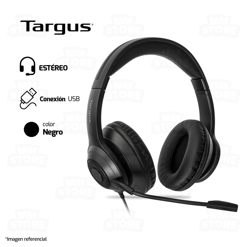 AUDIFONO TARGUS AEH102 | USB | ESTEREO | NEGRO