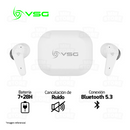 AUDIFONO VSG AUREUS AE1550 | BLUETOOTH 5.3 | ESTEREO | BLANCO