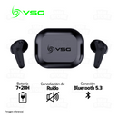 AUDIFONO VSG AUREUS AE1550 | BLUETOOTH 5.3 | ESTEREO | NEGRO
