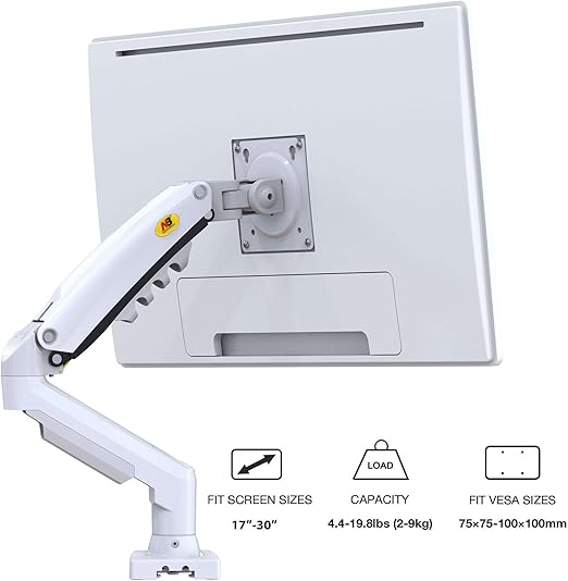 BRAZO - RACK PARA MONITOR NB ERGONOMIC F80-XE | HIDRAULICO | 17" - 30" | BLANCO