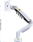 BRAZO - RACK PARA MONITOR NB ERGONOMIC F80-XE | HIDRAULICO | 17" - 30" | BLANCO